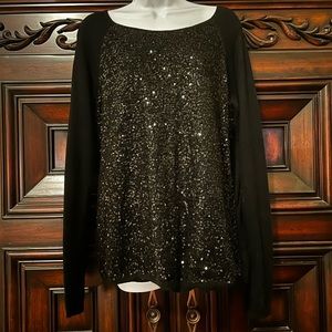 Sequin long sleeve top